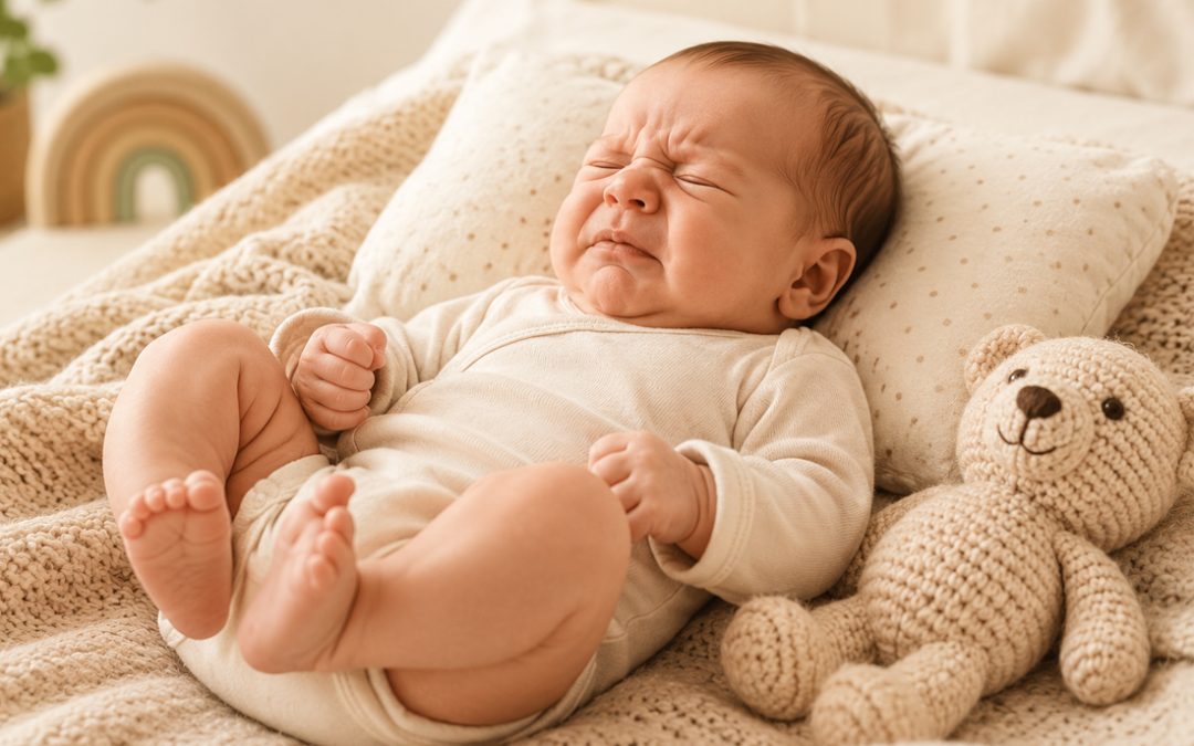 ¿Por qué mi bebé hace tanta fuerza para hacer caca?